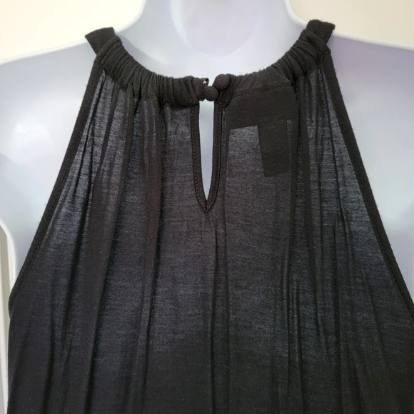 INC International Concepts Black Knit Halter Fuschia 3D Embroidered Ribcage M - Picture 6 of 10